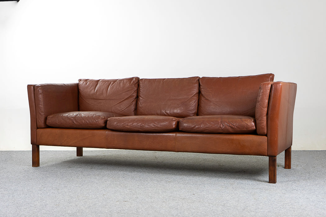 Leather Danish Sofa - (324-221)