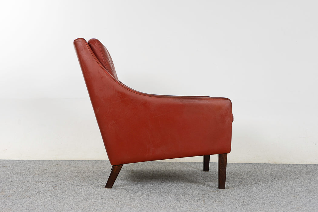 Leather Danish Lounge Chair - (323-066.2)