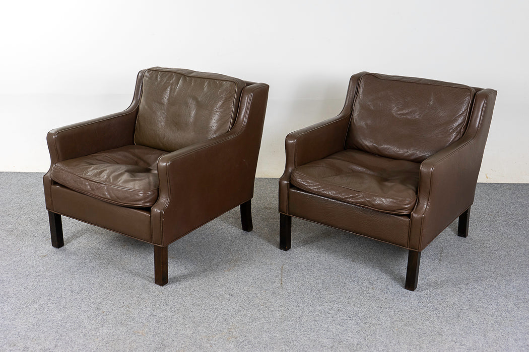 Leather Danish Loungers - (D1048)