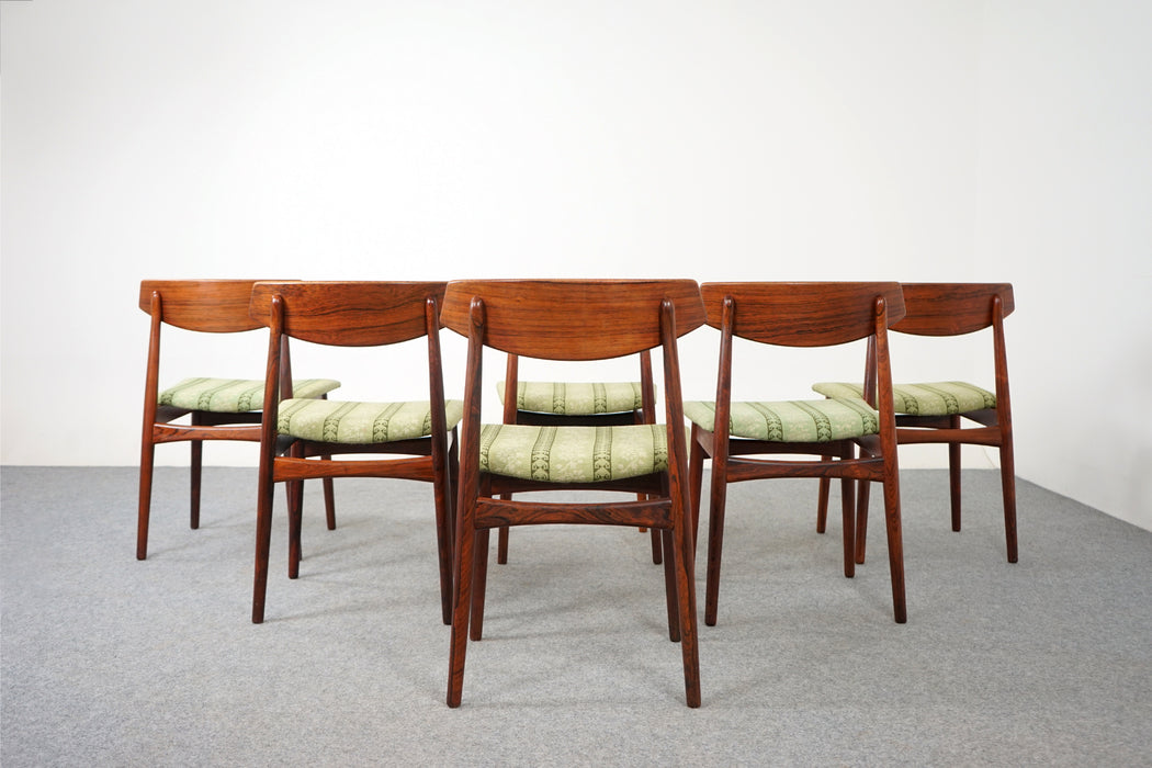 6 Rosewood Danish Dining Chairs - (320-037)