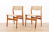 2 Danish Mid Century Teak Dining Chairs - (D1511)