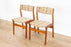 2 Danish Mid Century Teak Dining Chairs - (D1511)