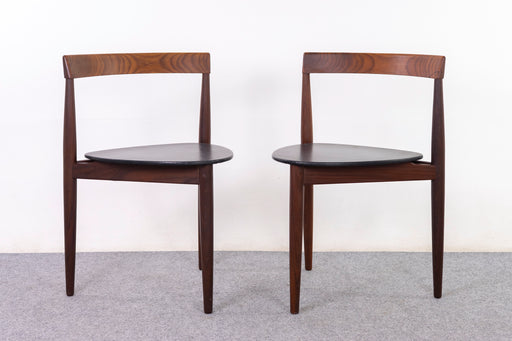 2 Danish Teak Roundette Dining Chairs by Hans Olsen - (D1483)