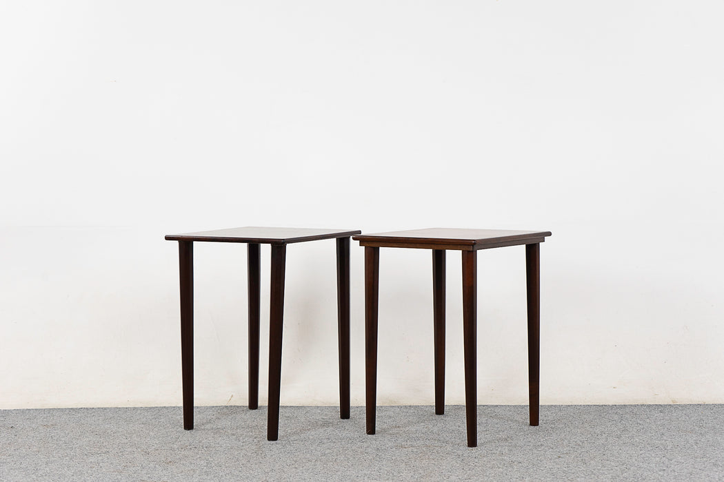 Rosewood Side Table Pair - (322-135)