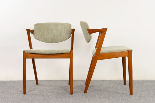2 Teak Model 42 Dining Chairs by Kai Kristiansen - (D1233)