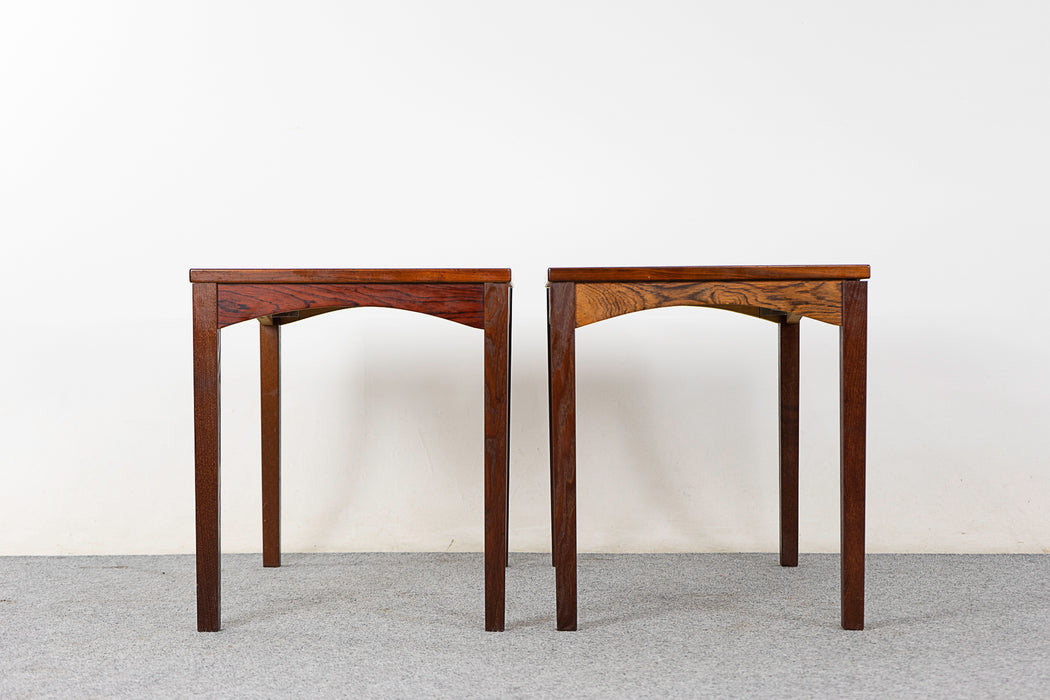 Danish Rosewood Side Table Pair - (322-046)