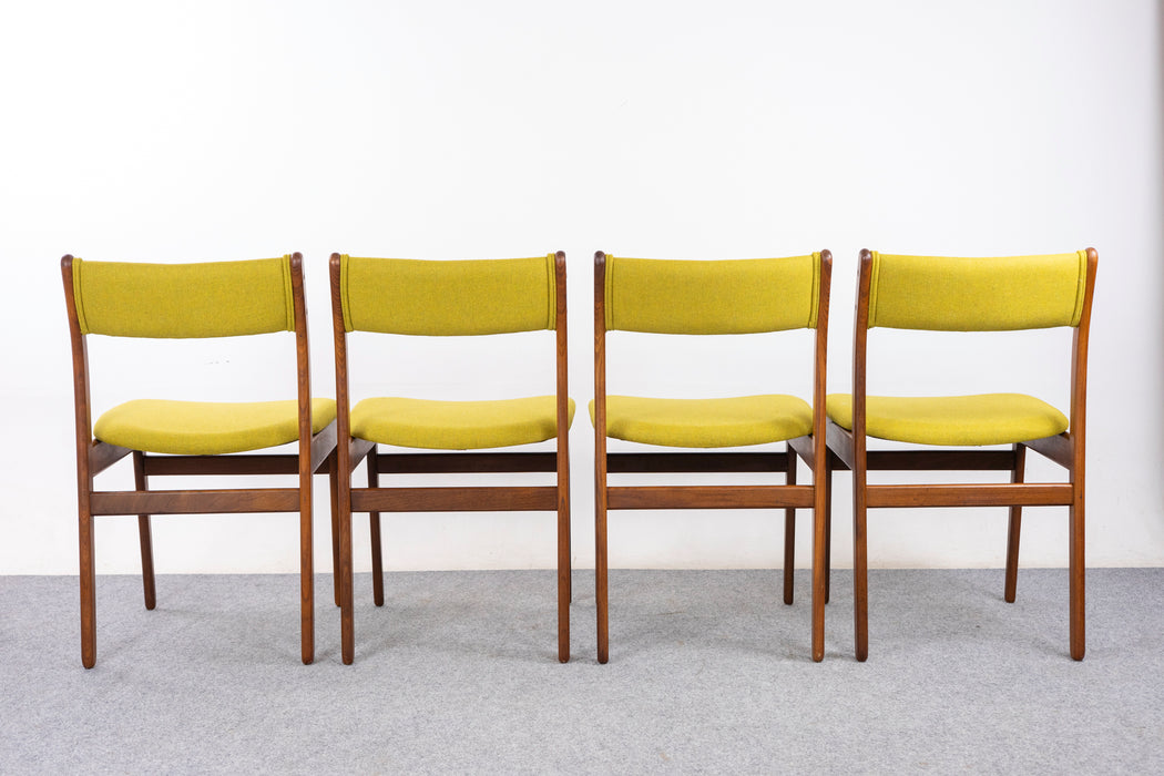 4 Danish Mid Century Teak Dining Chairs - (325-224)