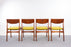 4 Danish Modern Teak Dining Chairs by Soro - (327-095)