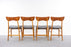 4 Danish Mid Century Teak & Oak Dining Chairs - (327-125)