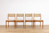 4 Mid-Century Teak Dining Chairs - (D1572)