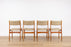 4 Mid-Century Teak Dining Chairs - (D1572)