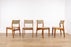 4 Mid-Century Teak Dining Chairs - (D1572)