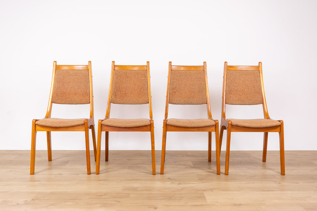 4 Mid-Century Modern Teak Dining Chairs - (D1675)
