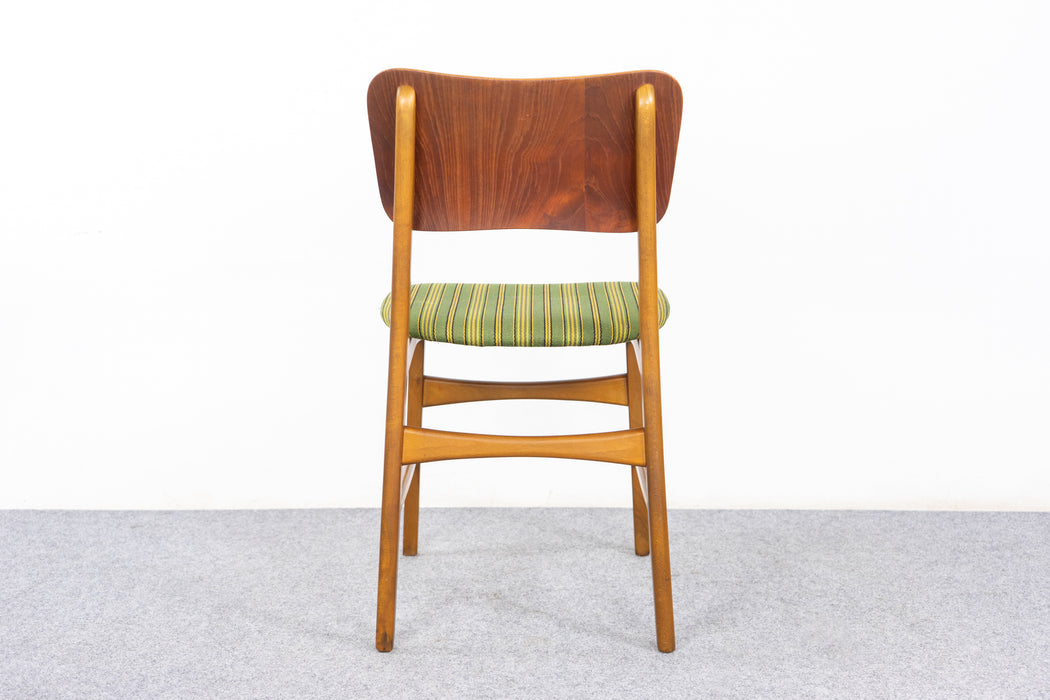 4 Danish Mid Century Teak & Beech Dining Chairs - (327-097)