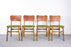 4 Danish Mid Century Teak & Beech Dining Chairs - (327-097)