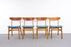 4 Danish Modern Teak & Beech Dining Chairs - (327-126)