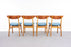 4 Danish Modern Teak & Beech Dining Chairs - (327-126)