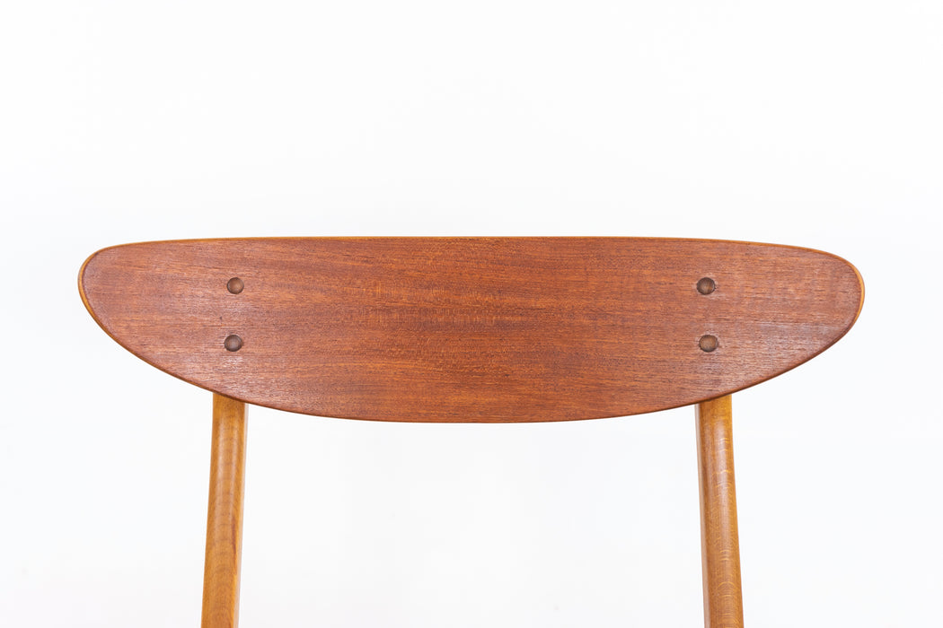 4 Danish Modern Teak & Beech Dining Chairs - (327-126)