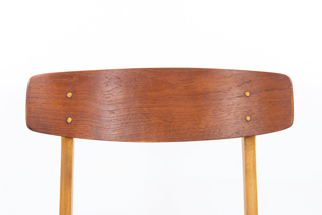 4 Danish Mid-Century Teak & Beech Dining Chairs - (326-123)