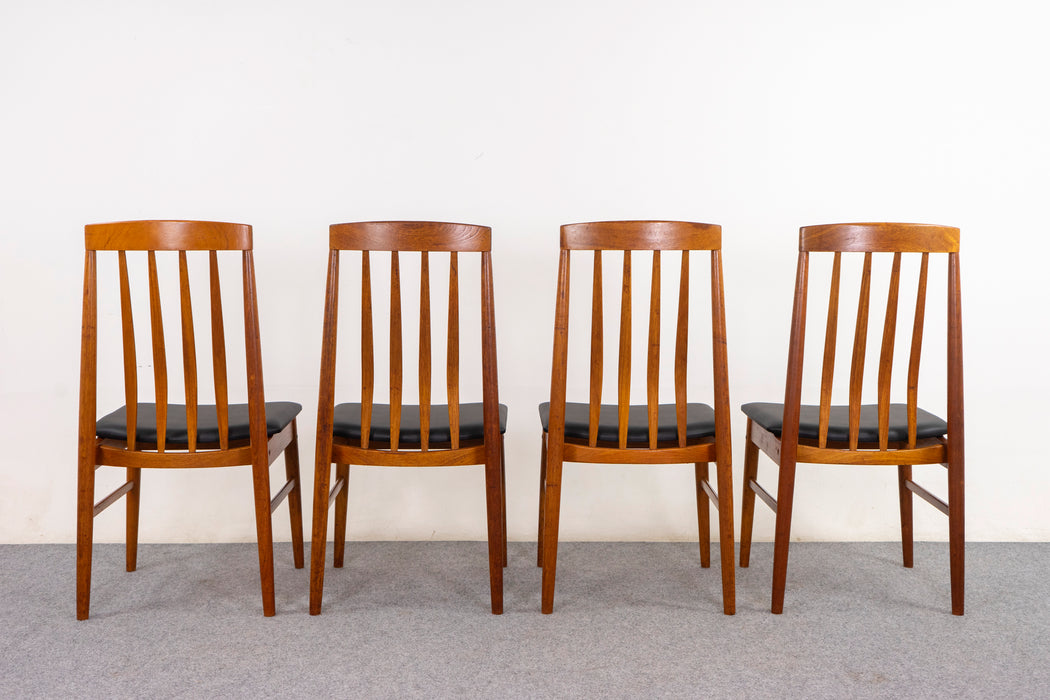 4 Teak Mid-Century Dining Chairs - (D1440)