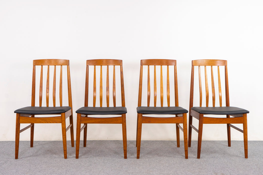 4 Teak Mid-Century Dining Chairs - (D1440)