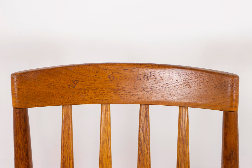 4 Teak Mid-Century Dining Chairs - (D1440)