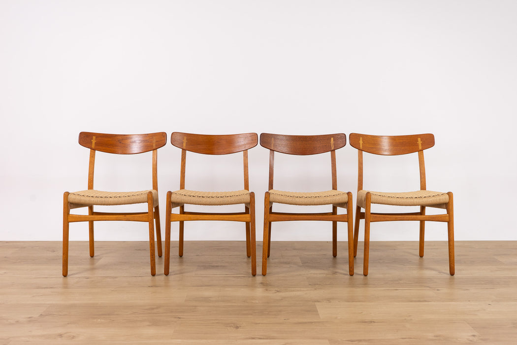 4 Hans Wegner CH23 Teak & Oak Dining Chairs for Carl Hansen & Søn - (D1513.1)