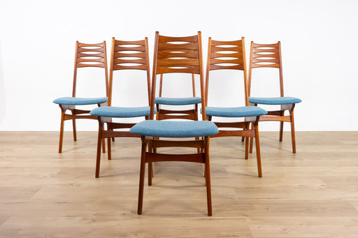 6 Danish Modern Teak Dining Chairs by Boltinge Stolefabrik  - (D1574)