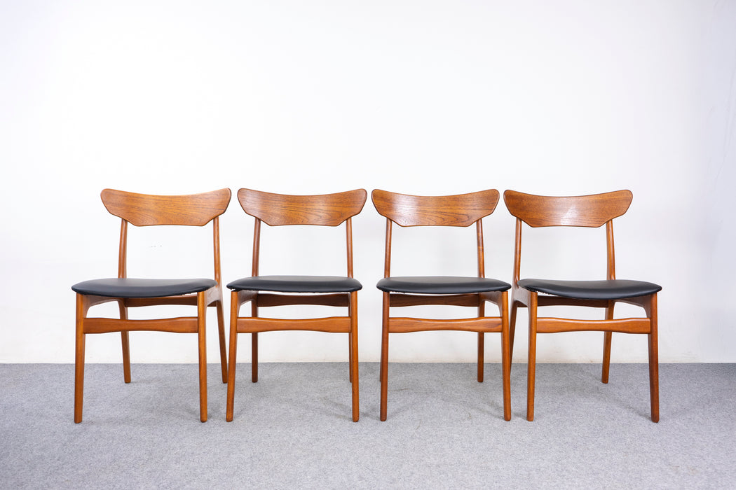 4 Danish Modern Teak Dining Chairs by Schionning & Elgaard - (D1484)