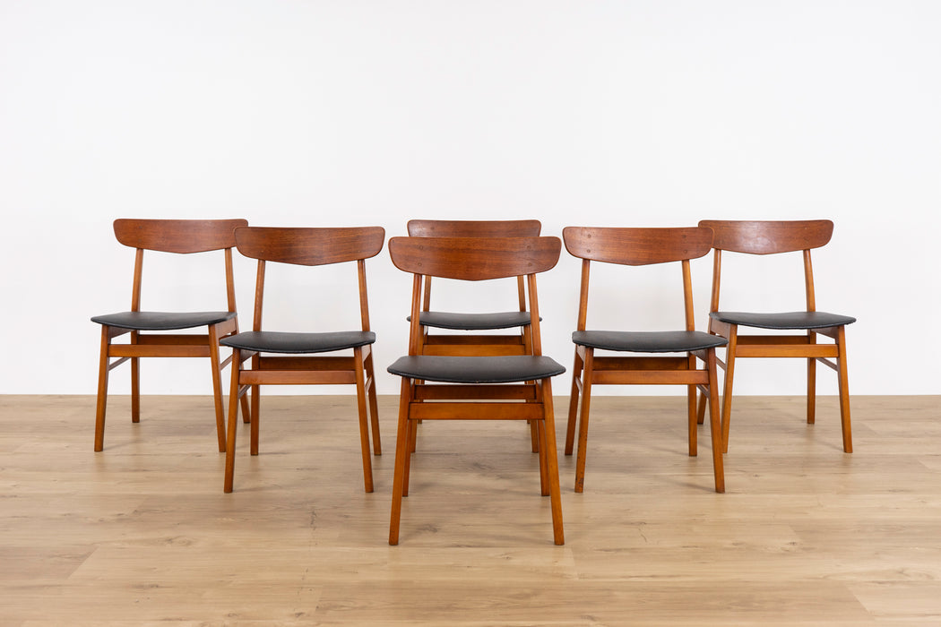 6 Danish Modern Teak Dining Chairs - (327-094)