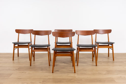 6 Danish Modern Teak Dining Chairs - (327-094)