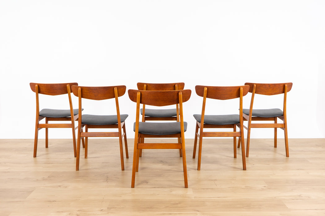6 Danish Modern Teak Dining Chairs - (327-094)