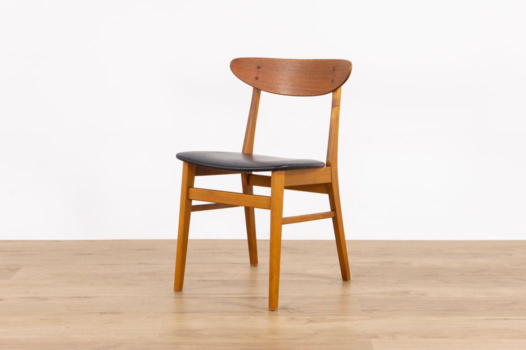 6 Danish Mid-Century Teak & Beech Dining Chairs - (D1499)