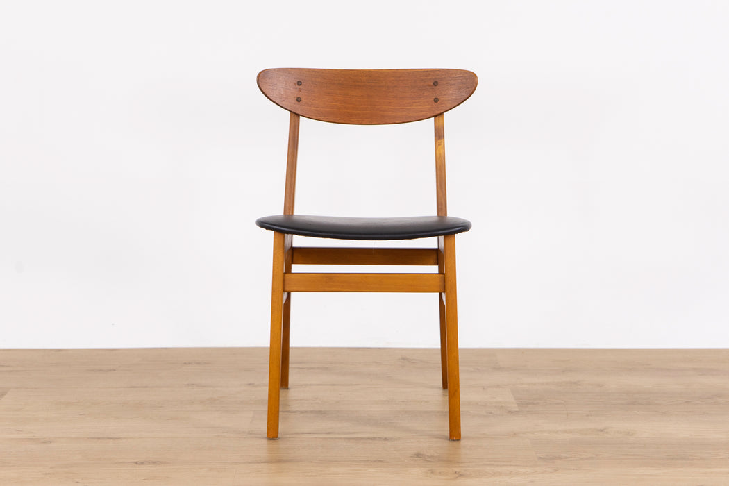 6 Danish Mid-Century Teak & Beech Dining Chairs - (D1499)