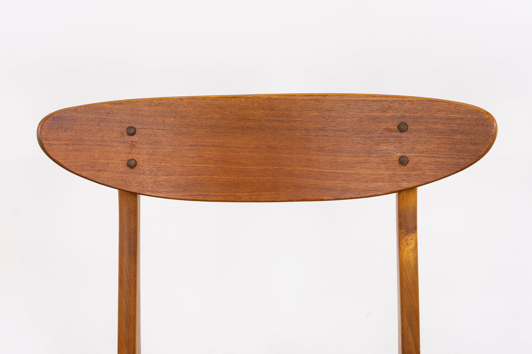 6 Danish Mid-Century Teak & Beech Dining Chairs - (D1499)