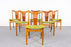 6 Danish Modern Teak & Oak Dining Chairs - (327-144)
