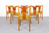 6 Danish Modern Teak & Oak Dining Chairs - (327-144)