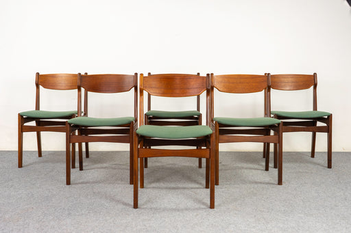 6 Teak Danish Dining Chairs - (325-176)