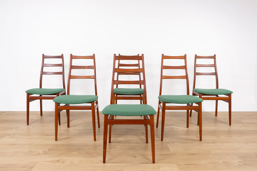6 Danish Modern Teak Dining Chairs - (D1514)