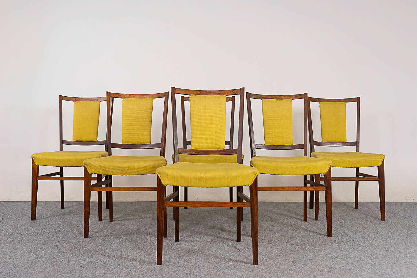 6 Rosewood Danish Dining Chairs - (322-038)