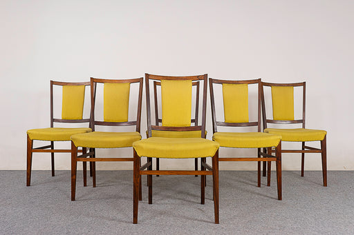 6 Rosewood Danish Dining Chairs - (322-038)