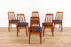 6 Mid-Century Modern Teak Dining Chairs - (D1602)