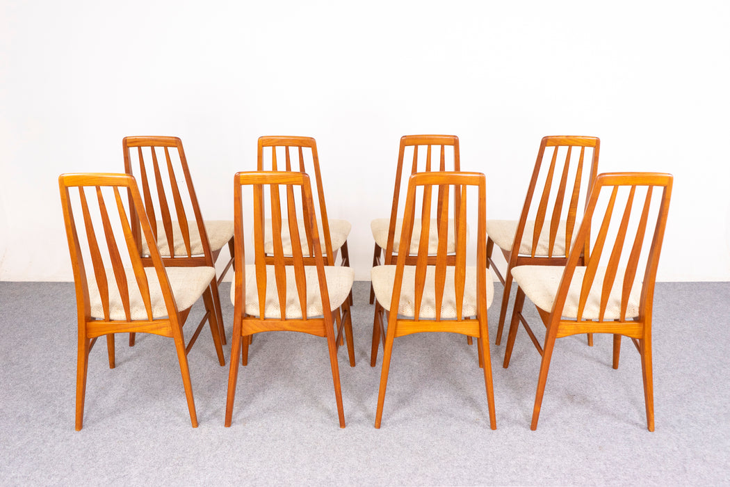 8 Teak Eva Dining Chairs by Niels Kofoed - (326-145)
