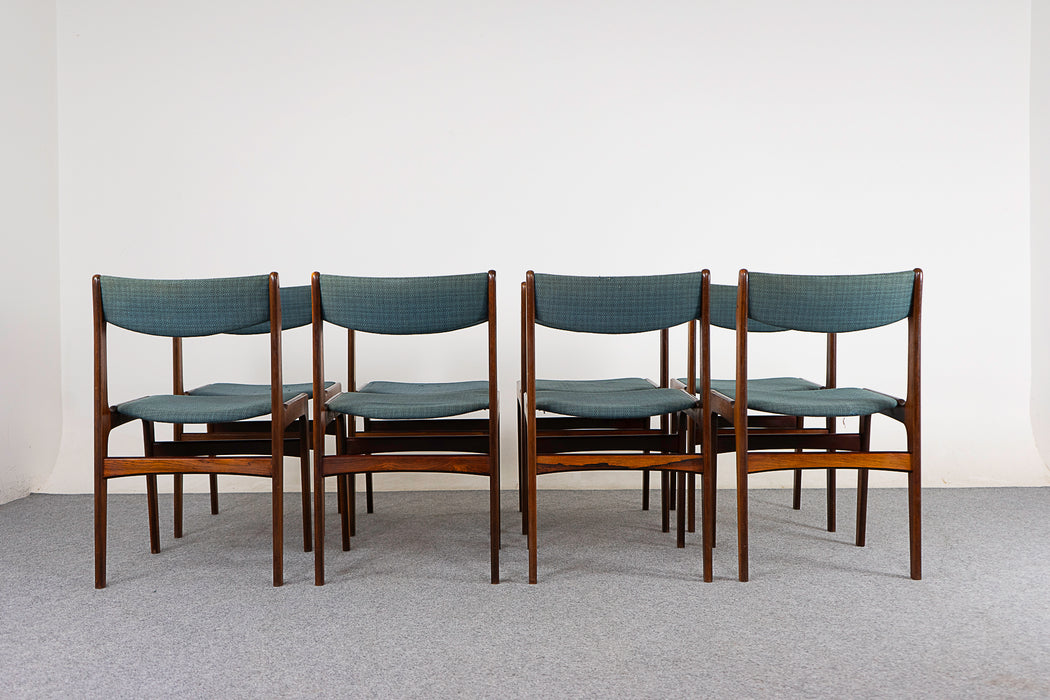 8 Rosewood Danish Dining Chairs - (322-129)