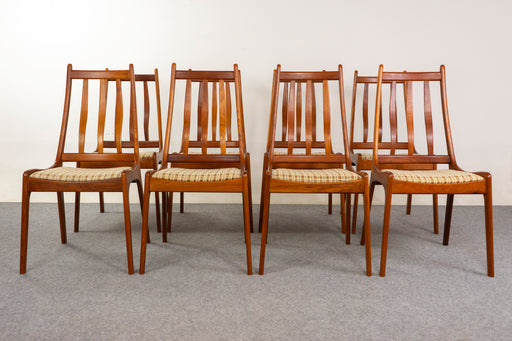 8 Teak Danish Dining Chairs - (D1381)