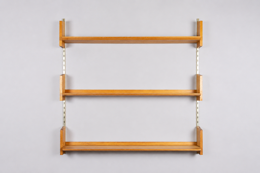 German Mid-Century Beech Wall Unit by WK Möbel - (327-013.2)