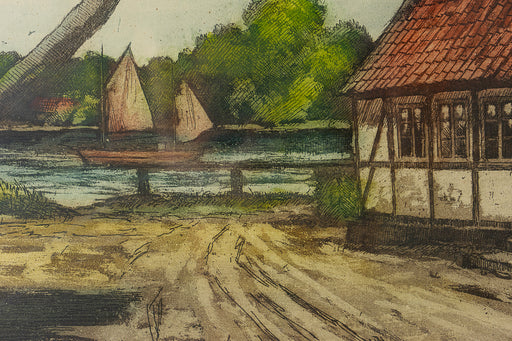 Danish Landscape Lithograph - (322-225)