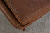 Leather & Teak Footstool - (326-181)