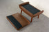 Leather & Teak Footstool - (326-181)