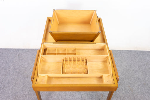 Teak & Beech Swedish Sewing Table - (327-152)